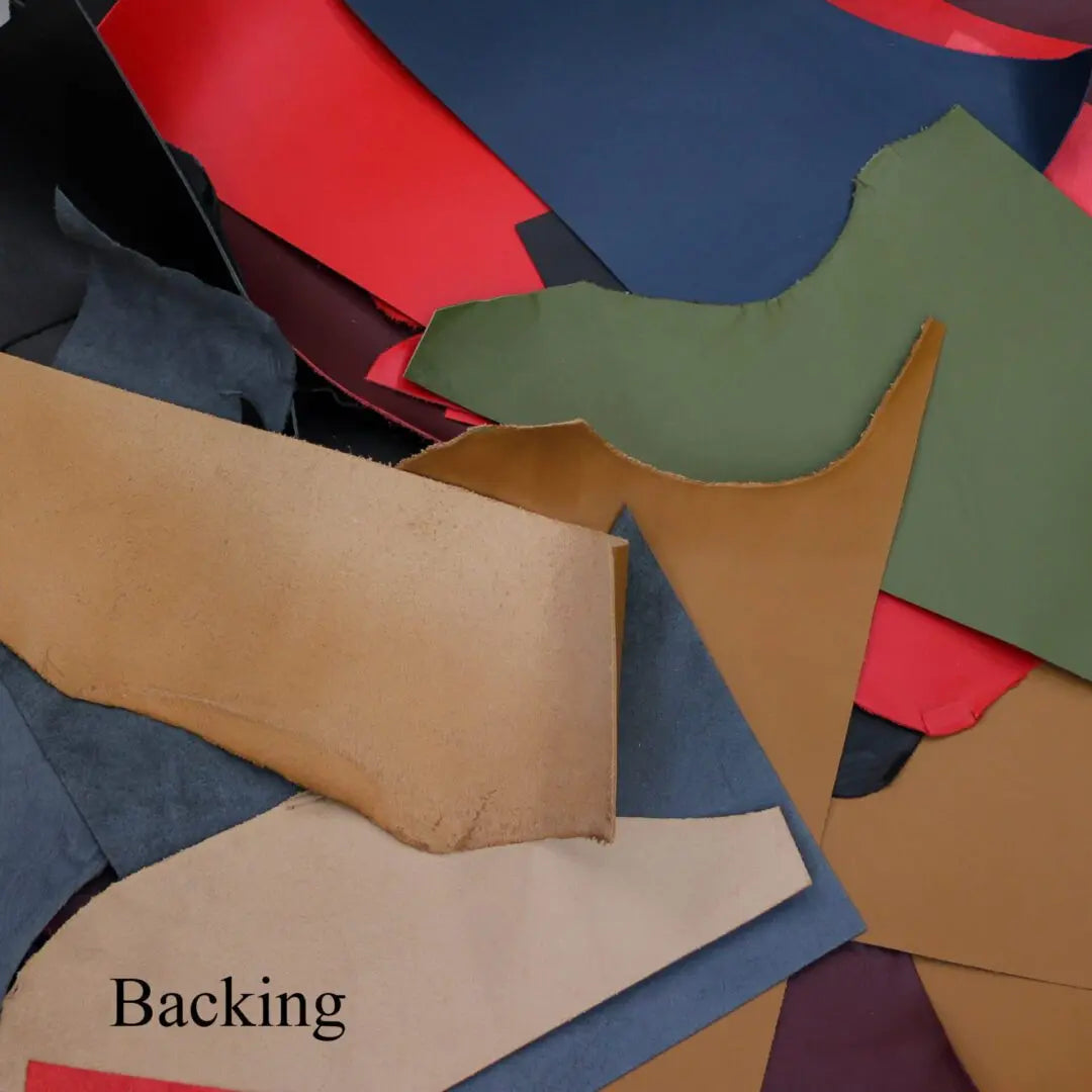 Assorted Calf Leather Off Cuts backing