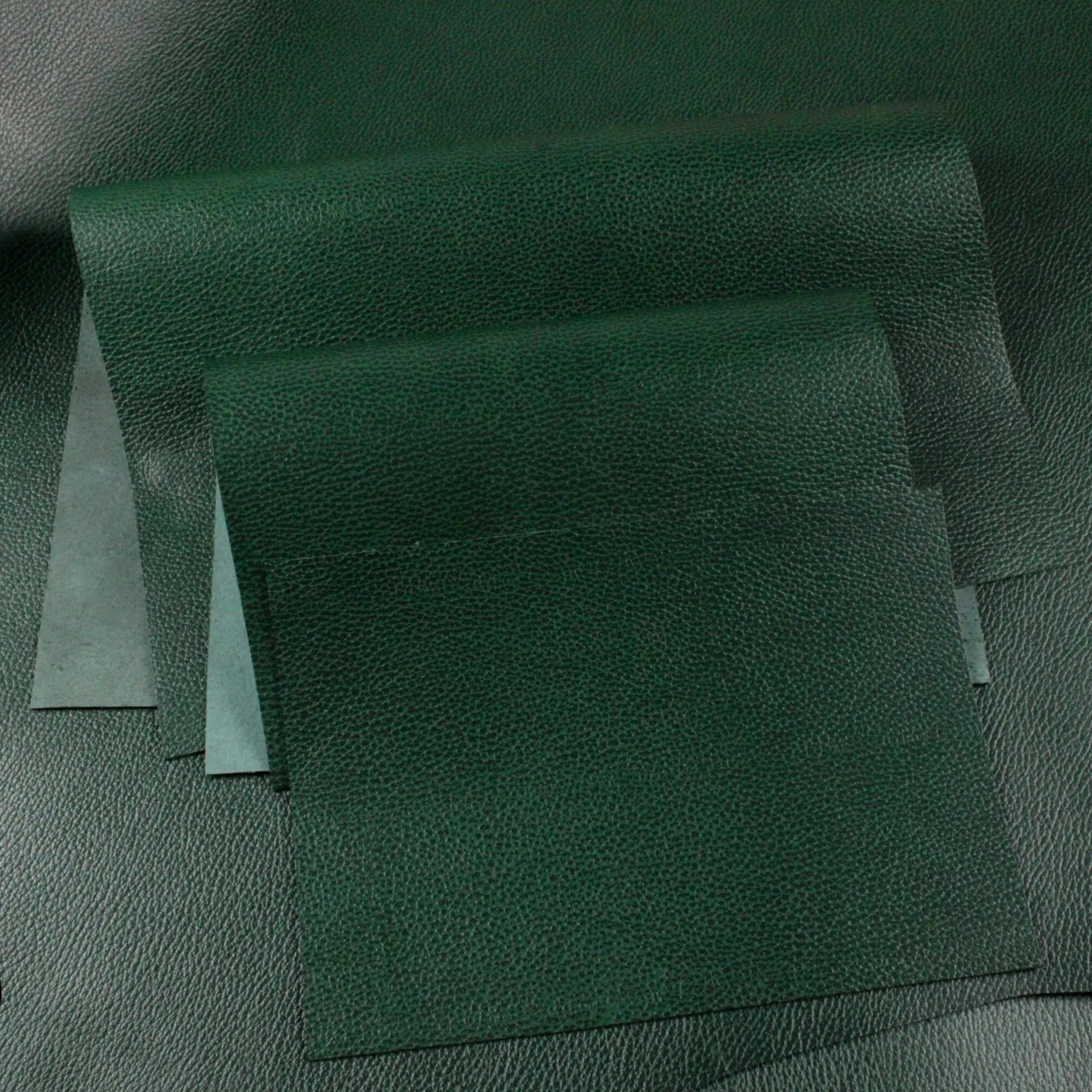 Evergreen Embossed Textured Grain Leather folded panels