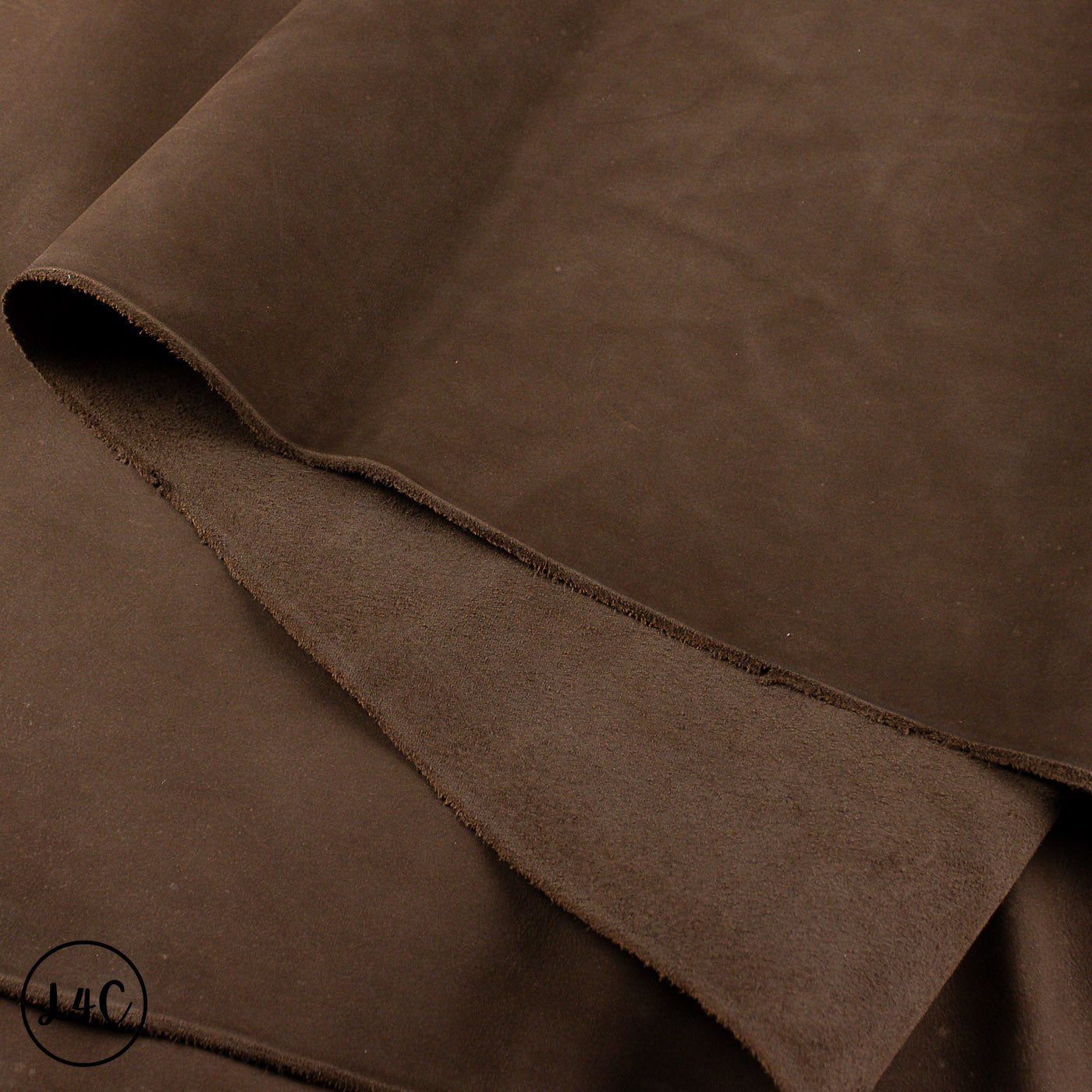 Close-up of brown leather hide.
