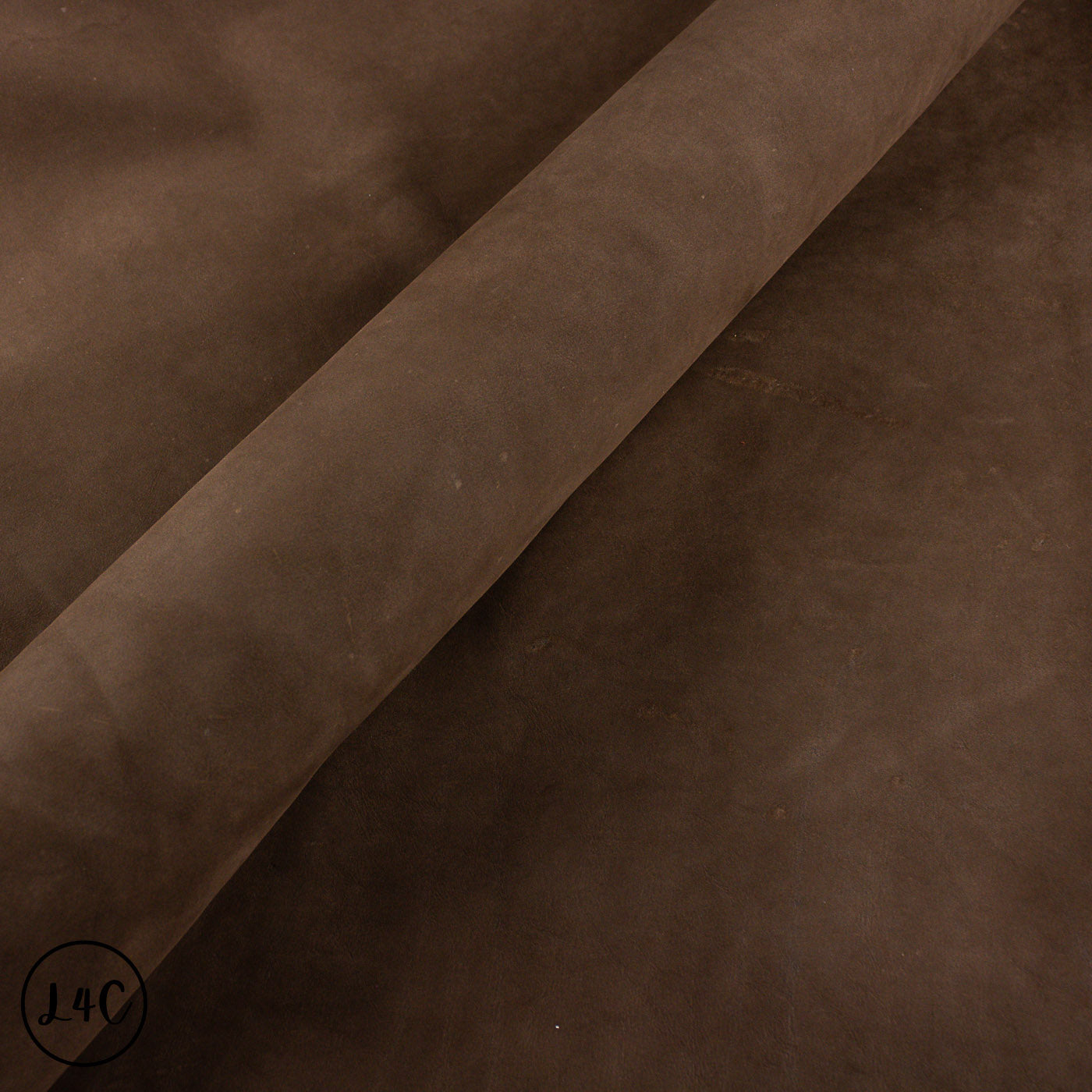 Brown leather nubuck leather hide