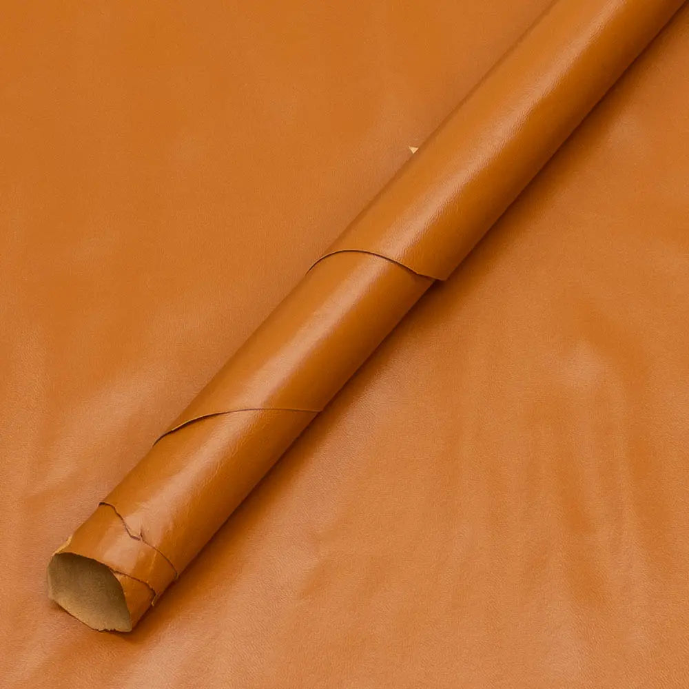 Goatskin Skiver Leather Veg Tan, Saddle Tan, 8.0 sq ft rolled up