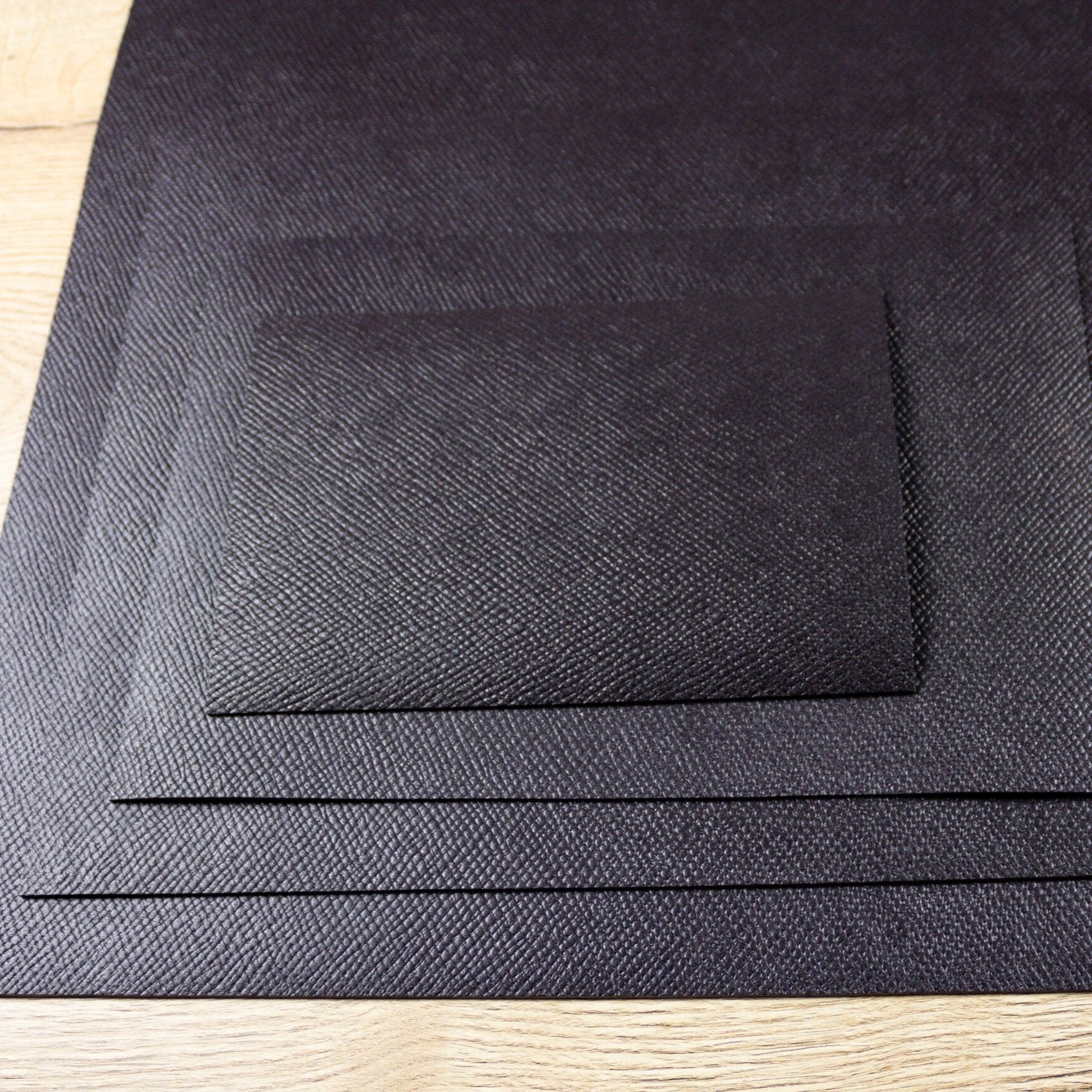 Hatch Grain Embossed Veg Tan Leather, A Size Panels