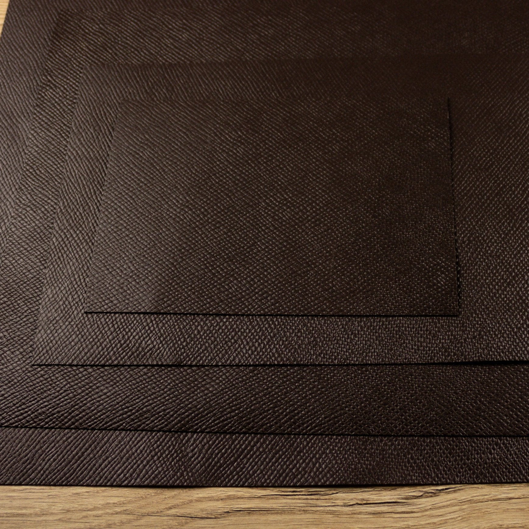 Hatch Grain Embossed Veg Tan Leather, A Size Panels