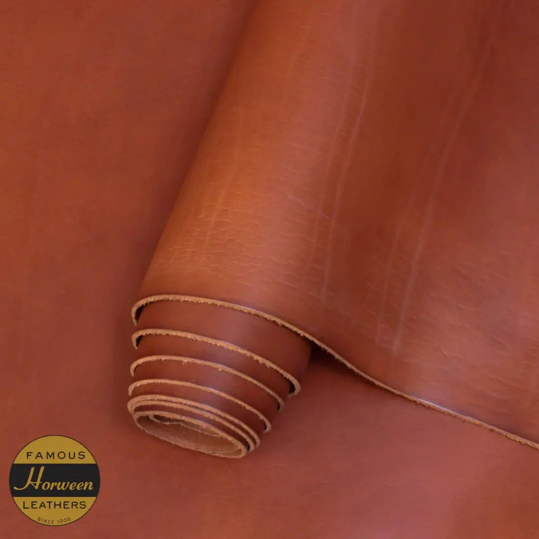 Horween Essex Veg Tan Leather rolled
