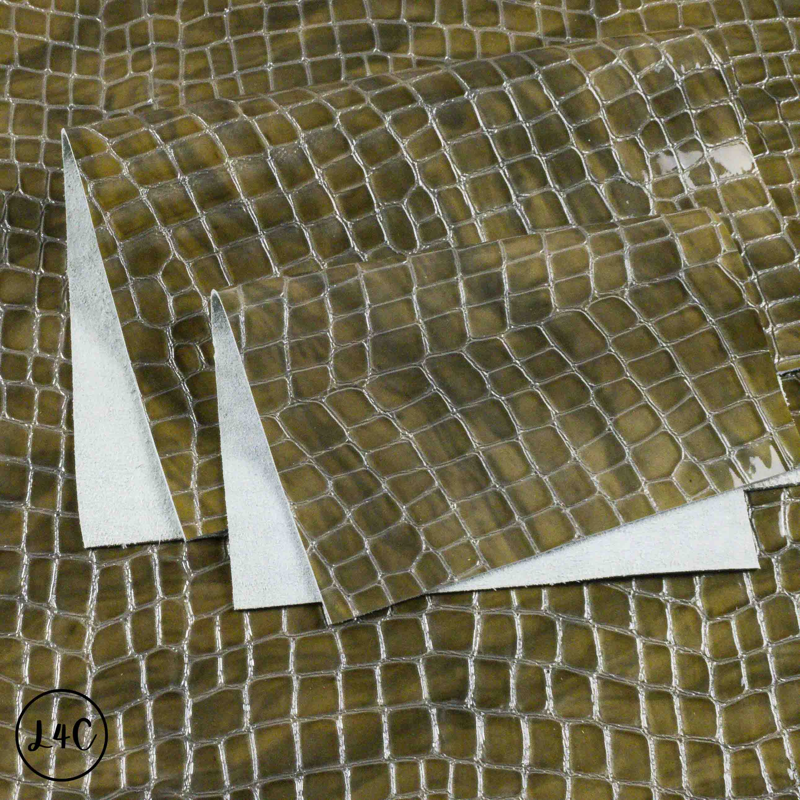 Mock Croc Patent Leather, 1.0 - 1.2 mm thick