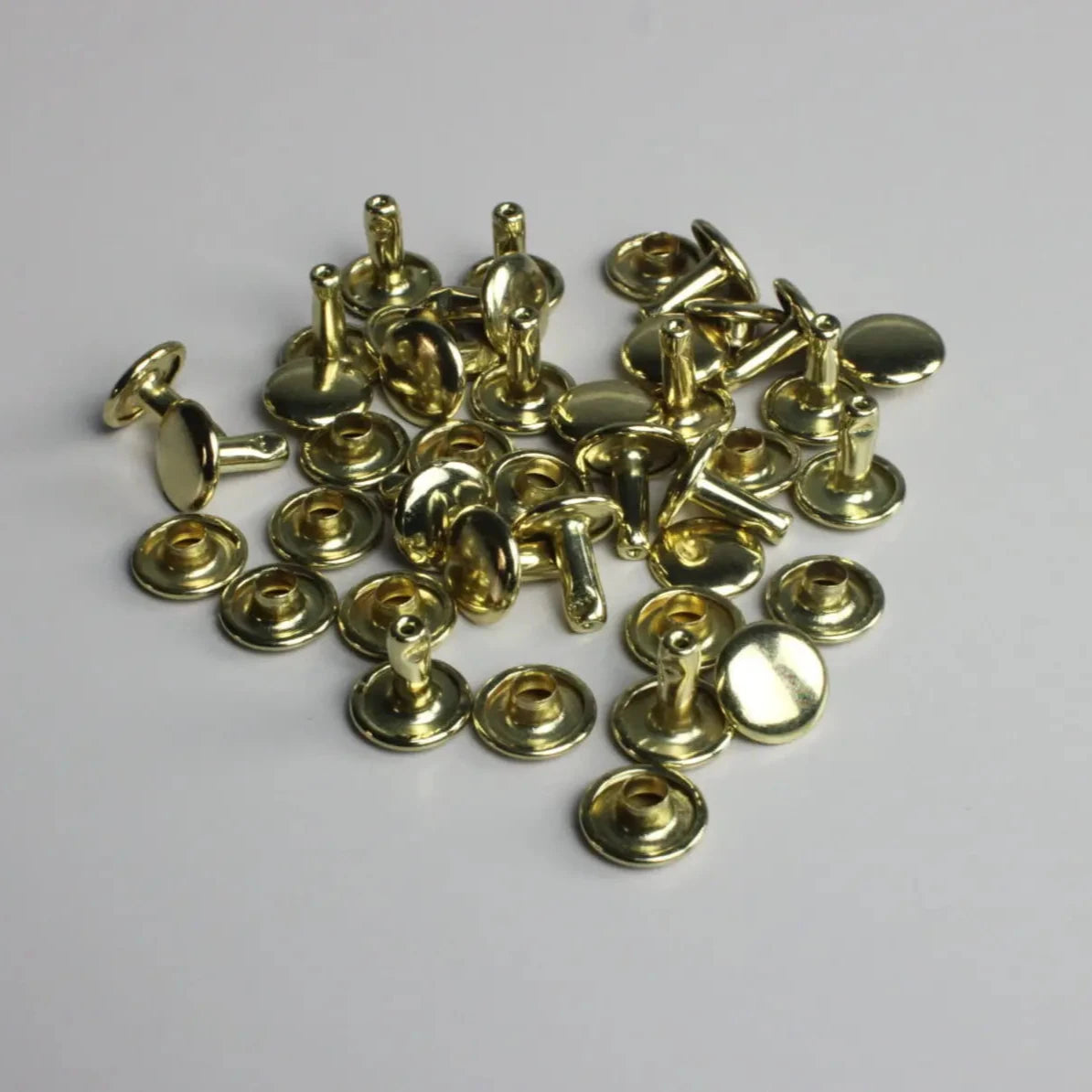Double Cap Rivets brass