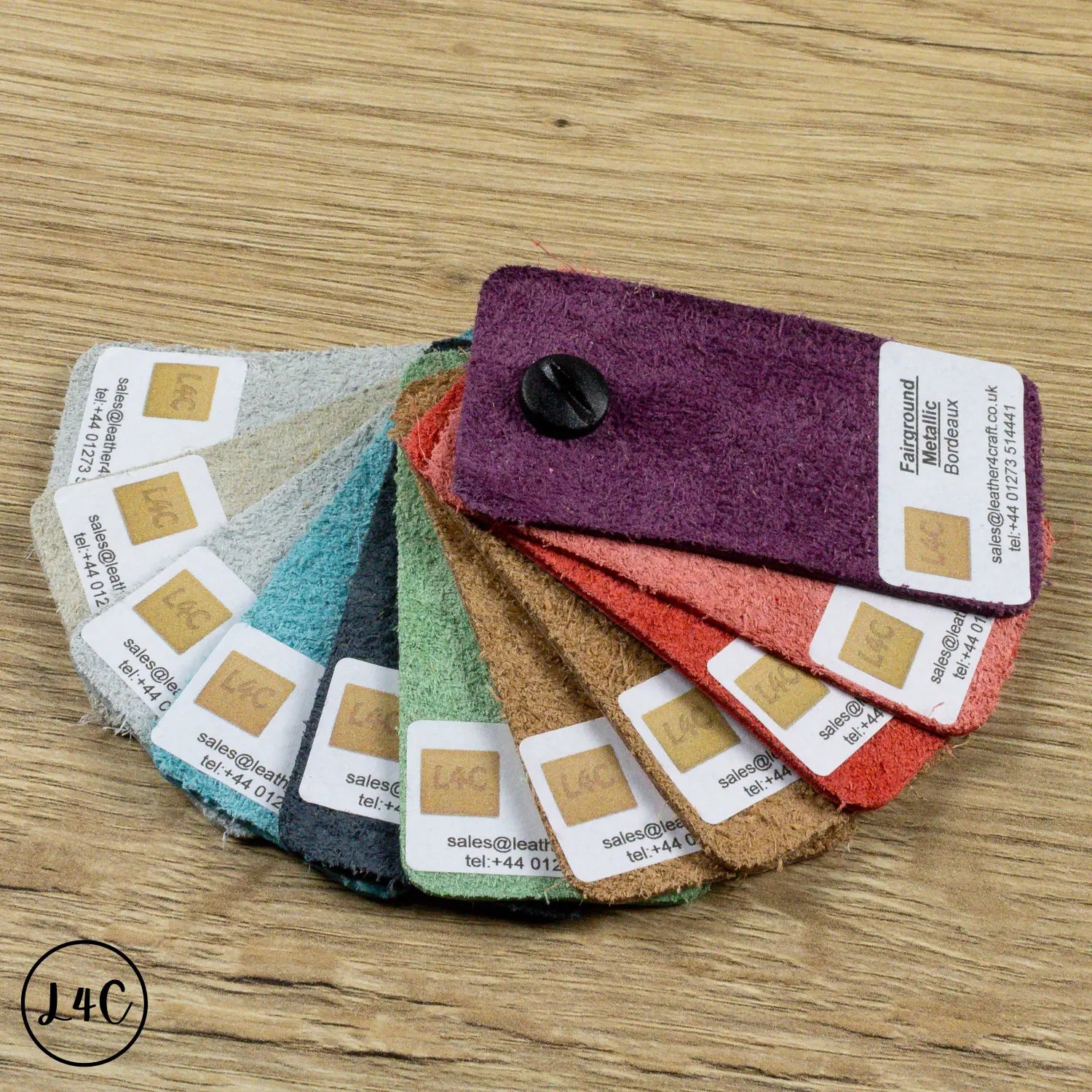 Fairground Metallic Leather Samples backing