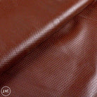 Red Basket Wave Grain Leather 