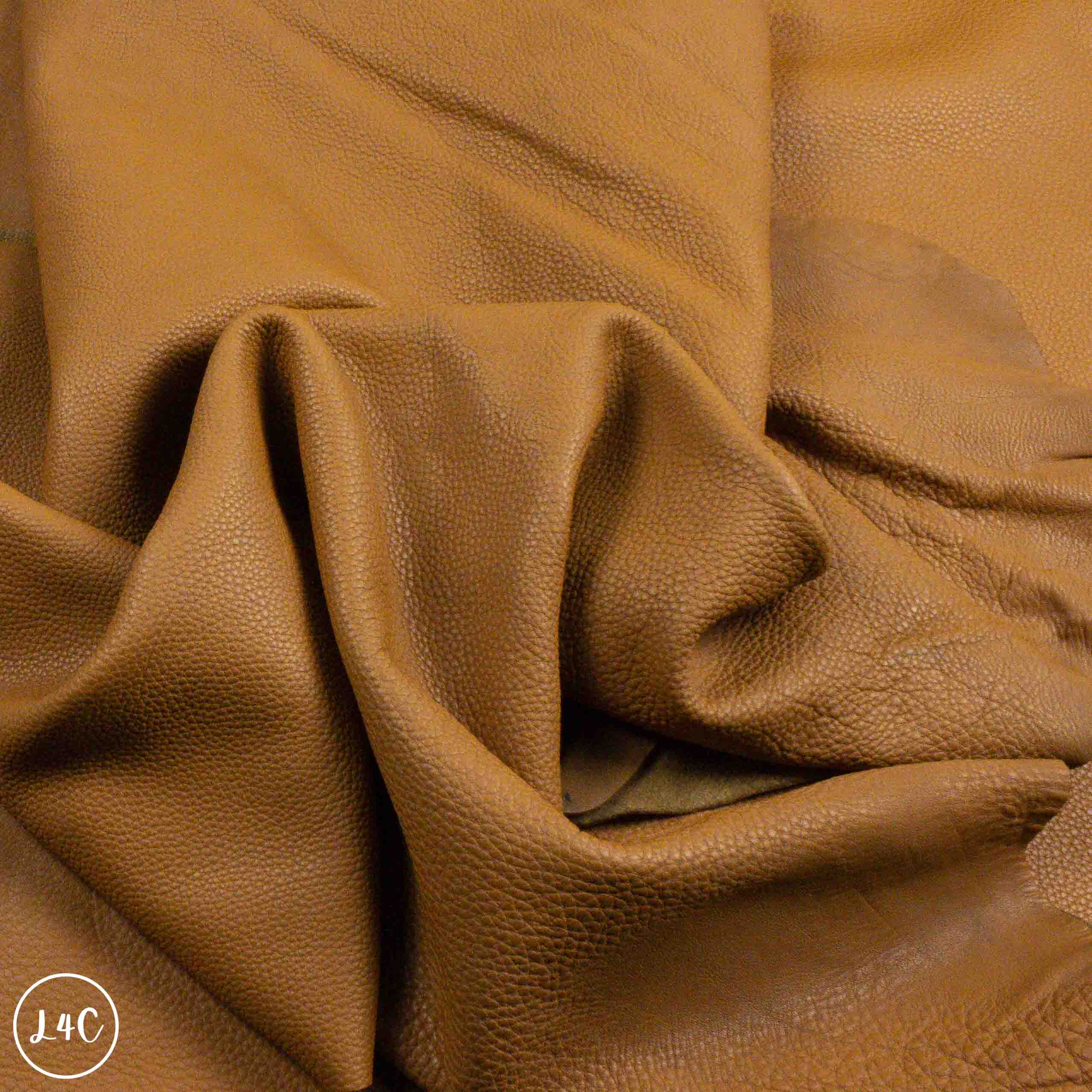 Brown Soft pebbled Grain Leather 