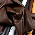 embossed brown leather