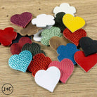 Assorted Leather Hearts & Flowers