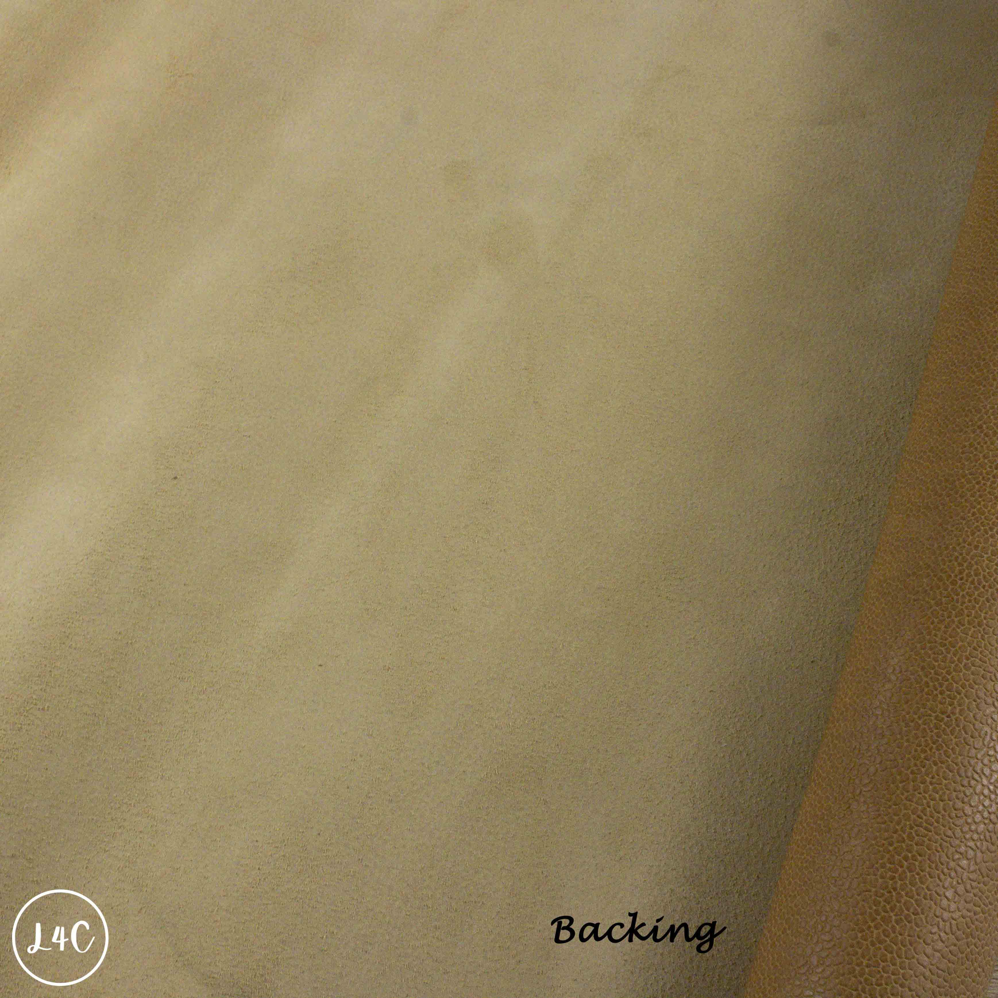 Latte Embossed Leather Hide Backing