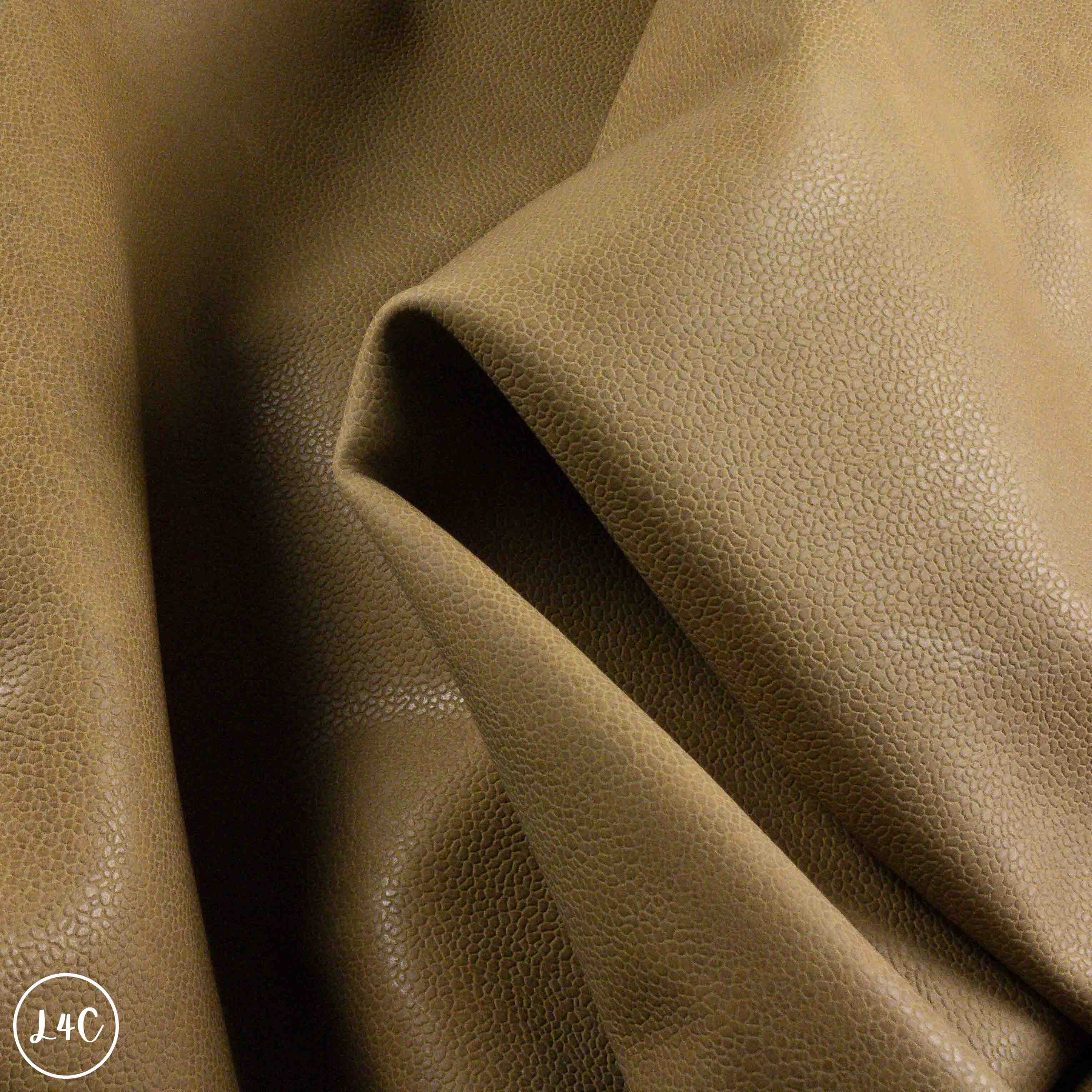 Latte Embossed Leather Hide Scrunch