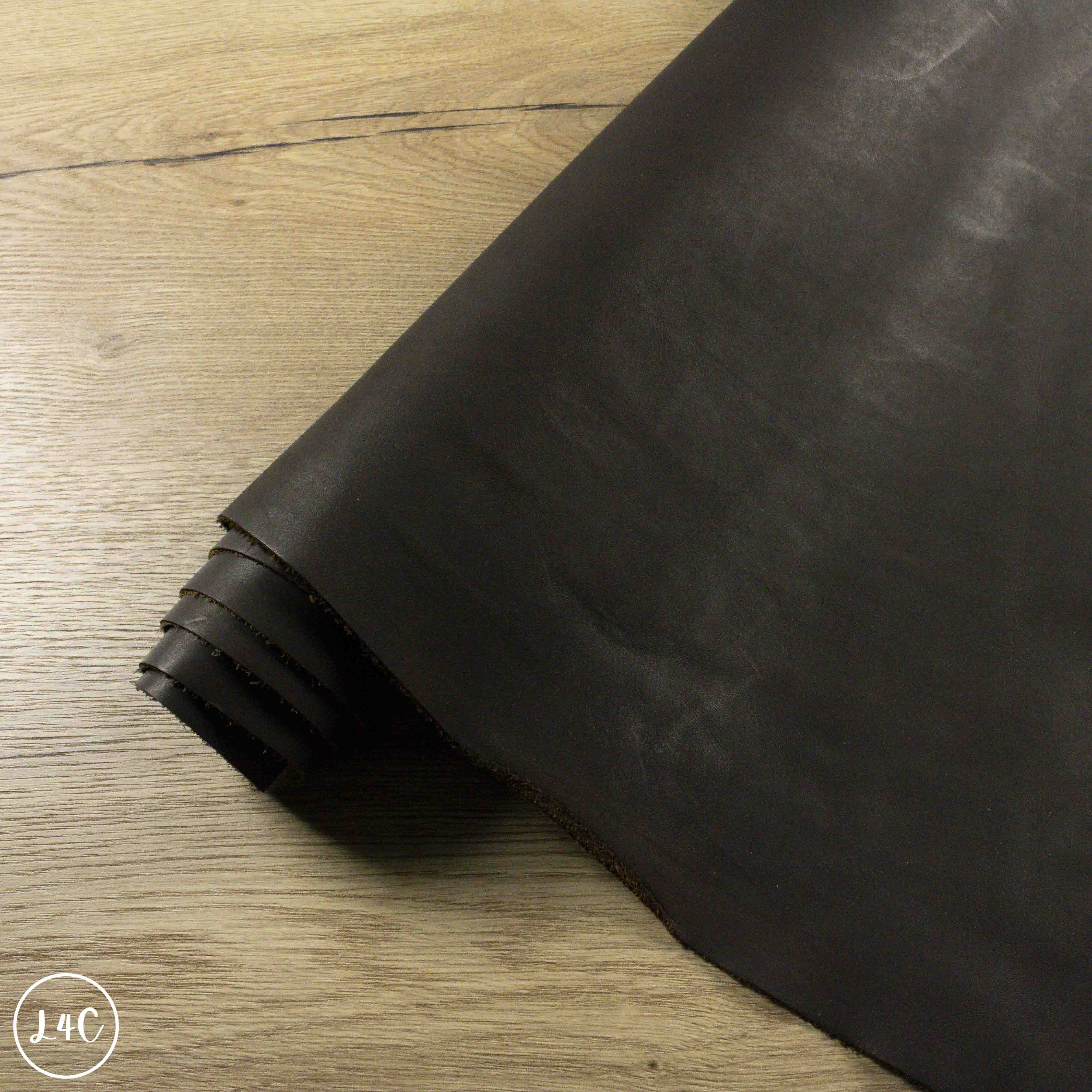 Roll of Espresso Brown Leather Hide 