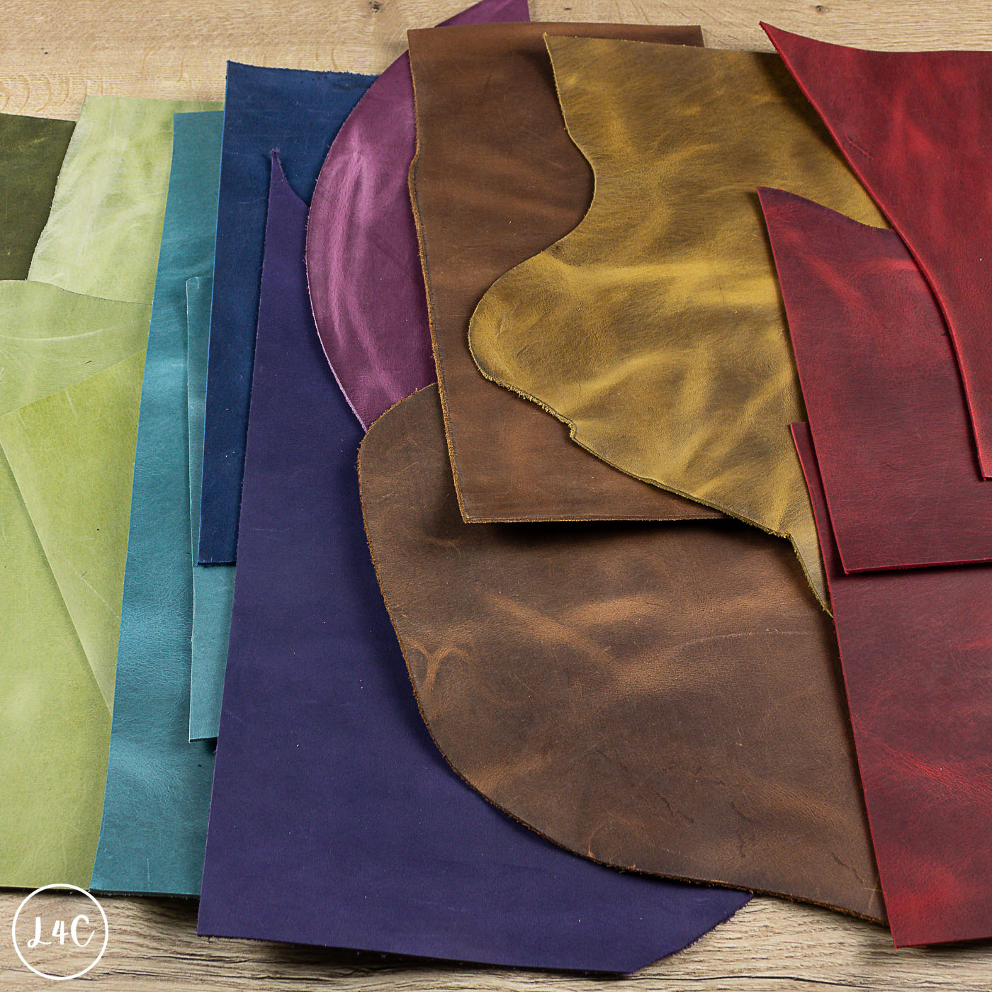 Collection of leather off cuts