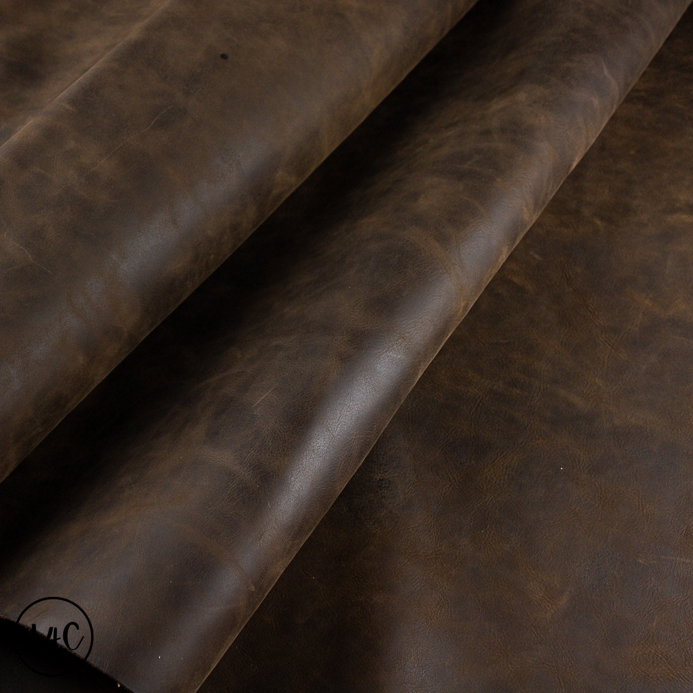 Brown leather hide with visible texture
