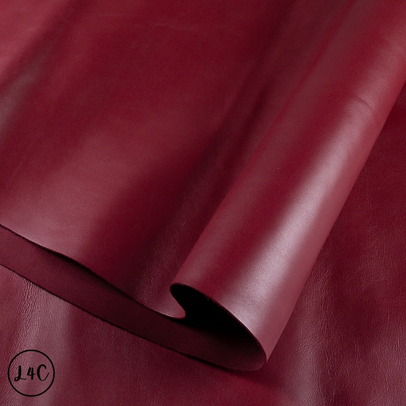 Close-up of red leather hide