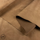 Close-up of brown leather hide with visible texture