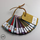 Color swatches with various Leather colors on a gray background
