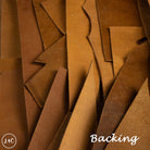Brown leather sheets with 'Backing' text and L4C logo.