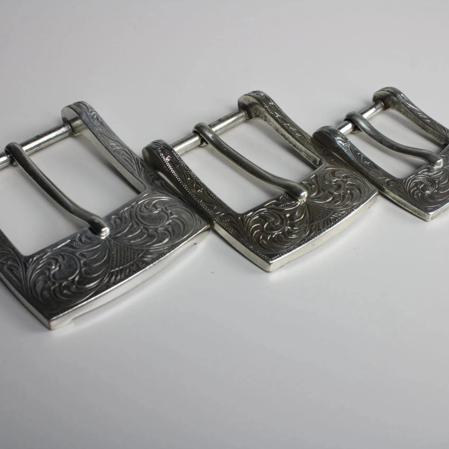 Nickel Plated Buckle Liberty 3 Sizes. Leather4Craft