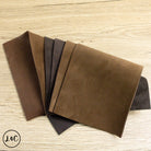 Reverse Suede Brown Leather Pack Folded backing