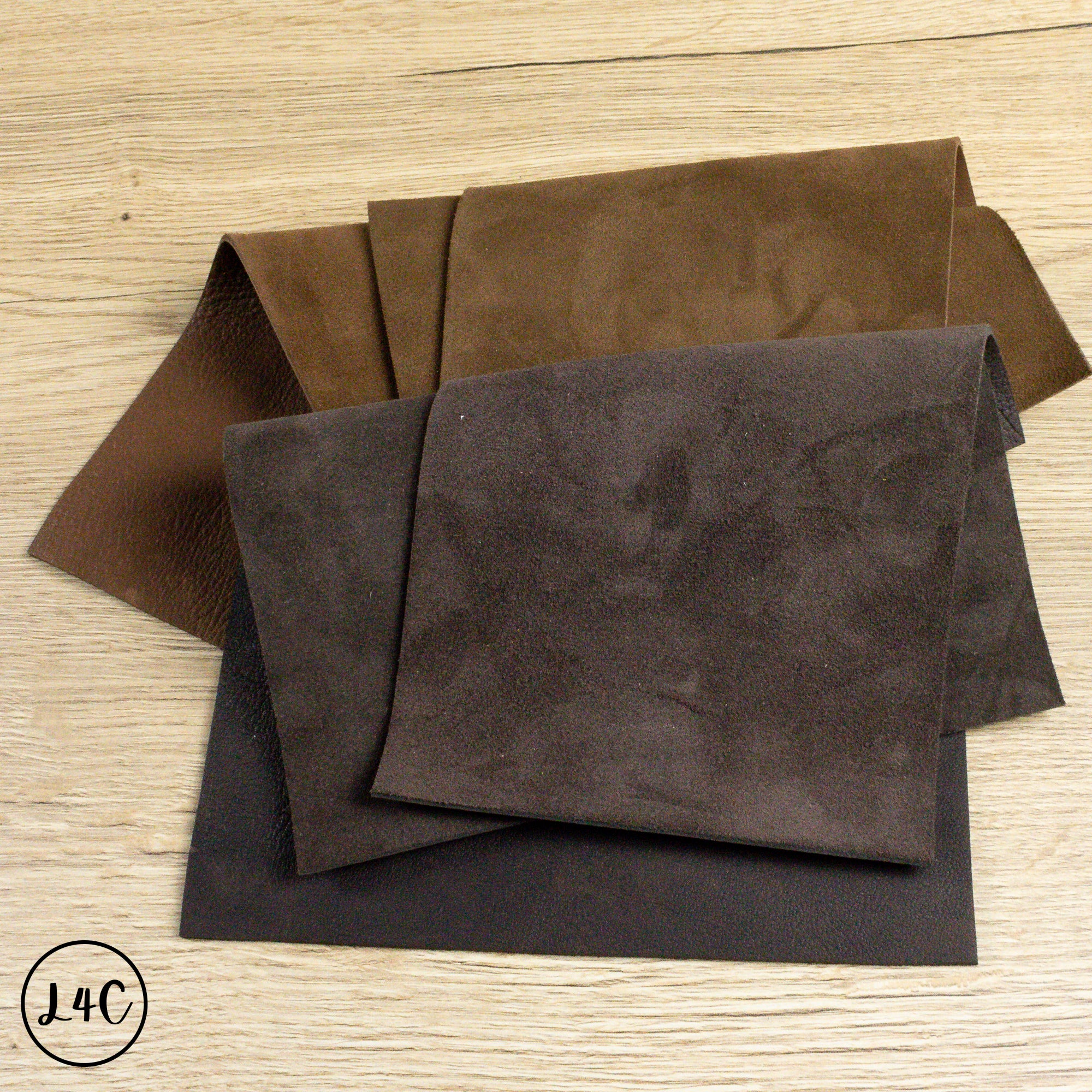 Browns Reverse Suede Leather Craft Pack Folded