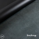 Black leather backing