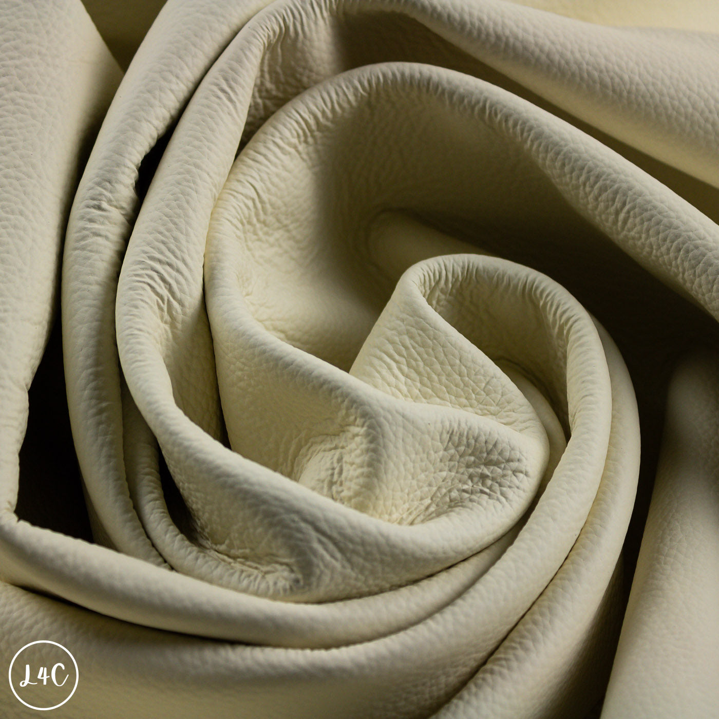 Close-up of leather hide with a textured surface