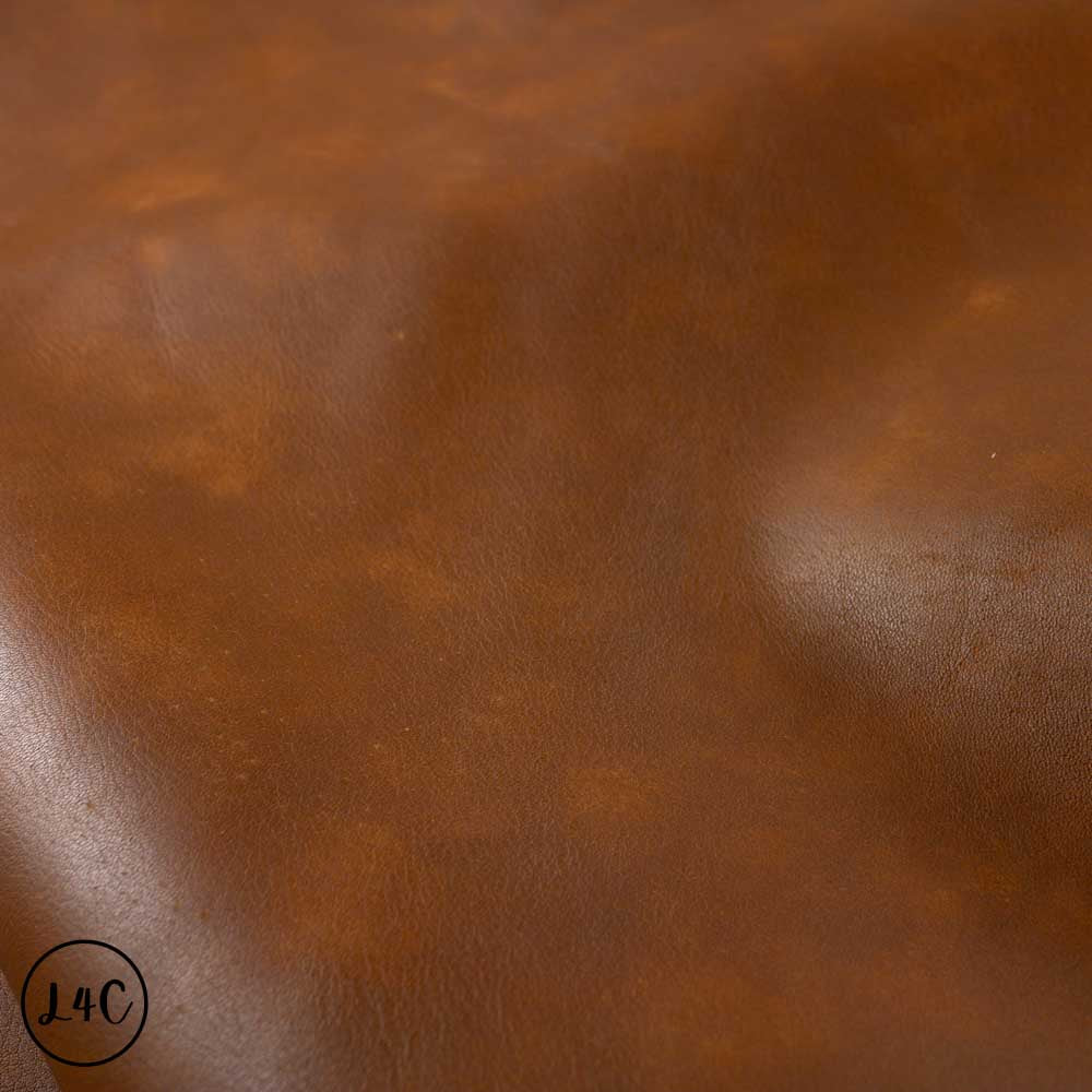 close up of texture on brown leather 