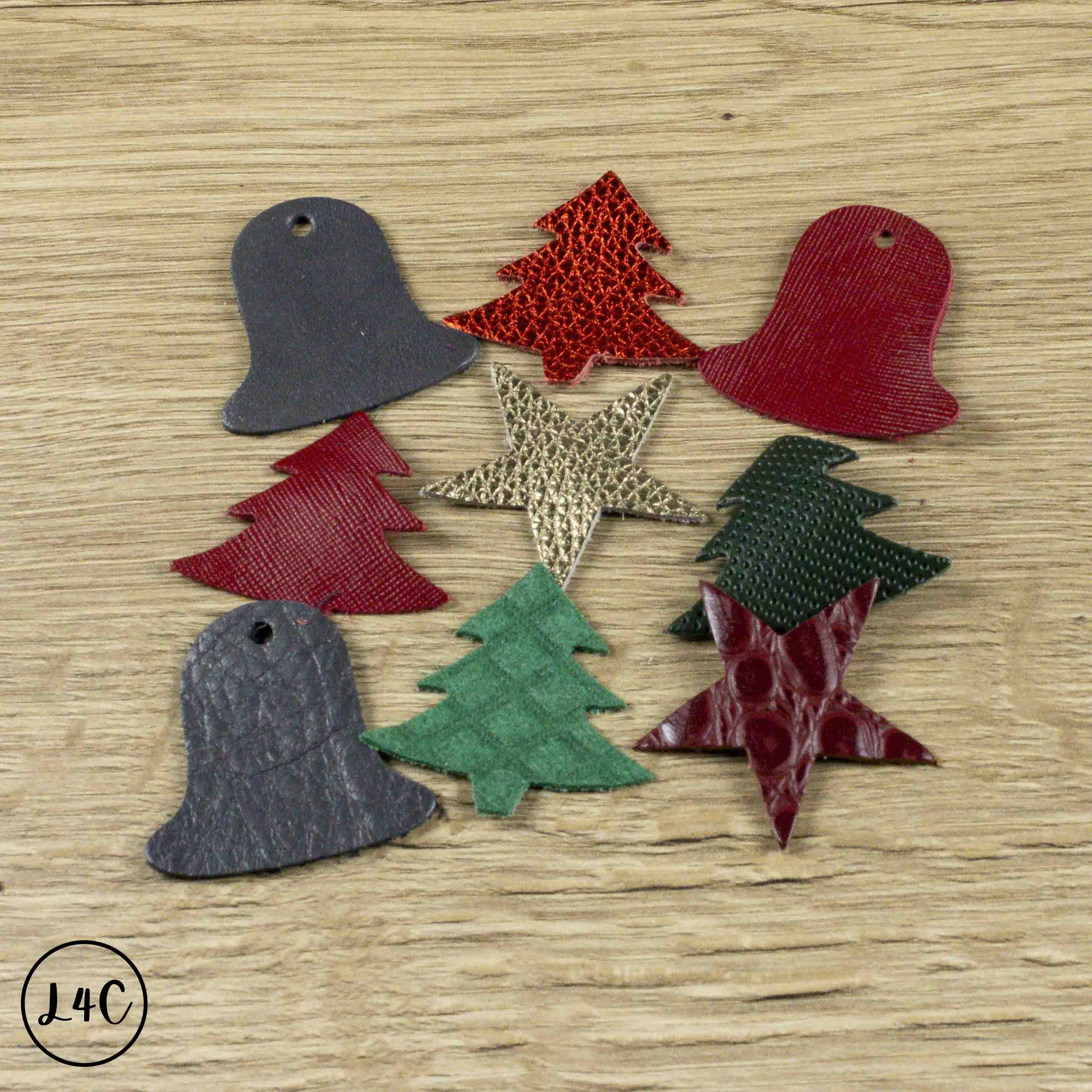 Christmas Leather Pre Cut Shapes