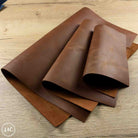 crazy horse leather panels in cedar
