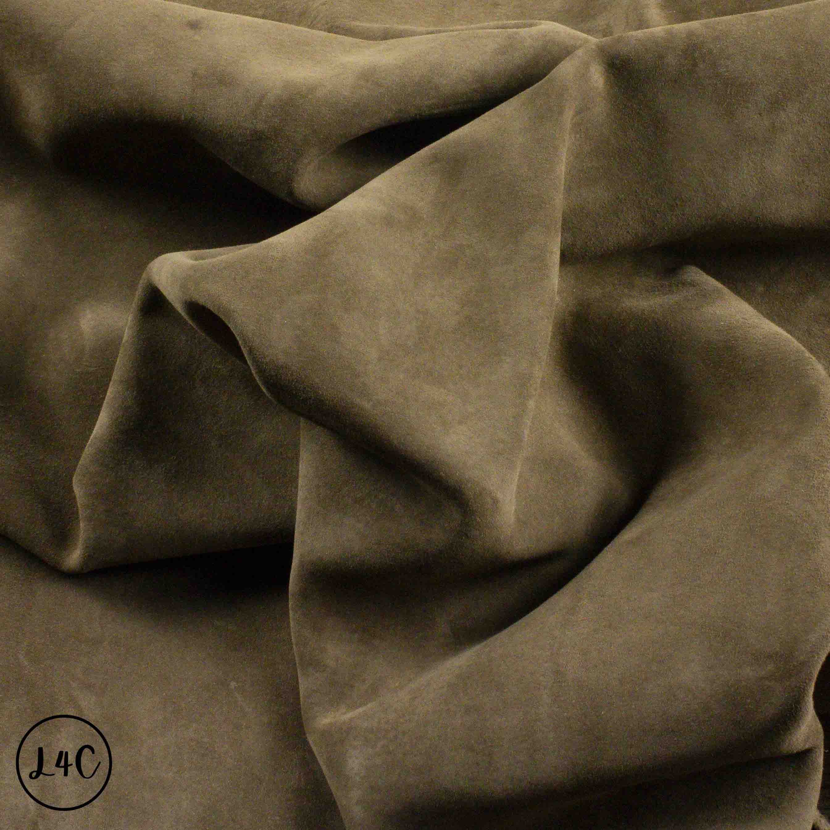 Pig Skin Suede Leather Greige 1.6 1.8 mm 6.75 sq ft