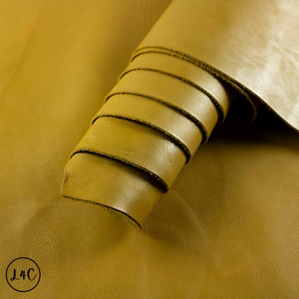 close up of leather showing full grain