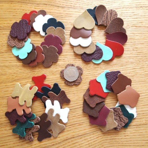 coin size leather shapes