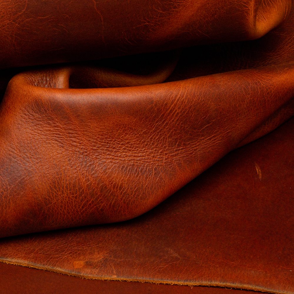 CF Stead Oiled Shoulder, Caramel Tan, 1.8-2.0 mm Thick. - Leather4Craft