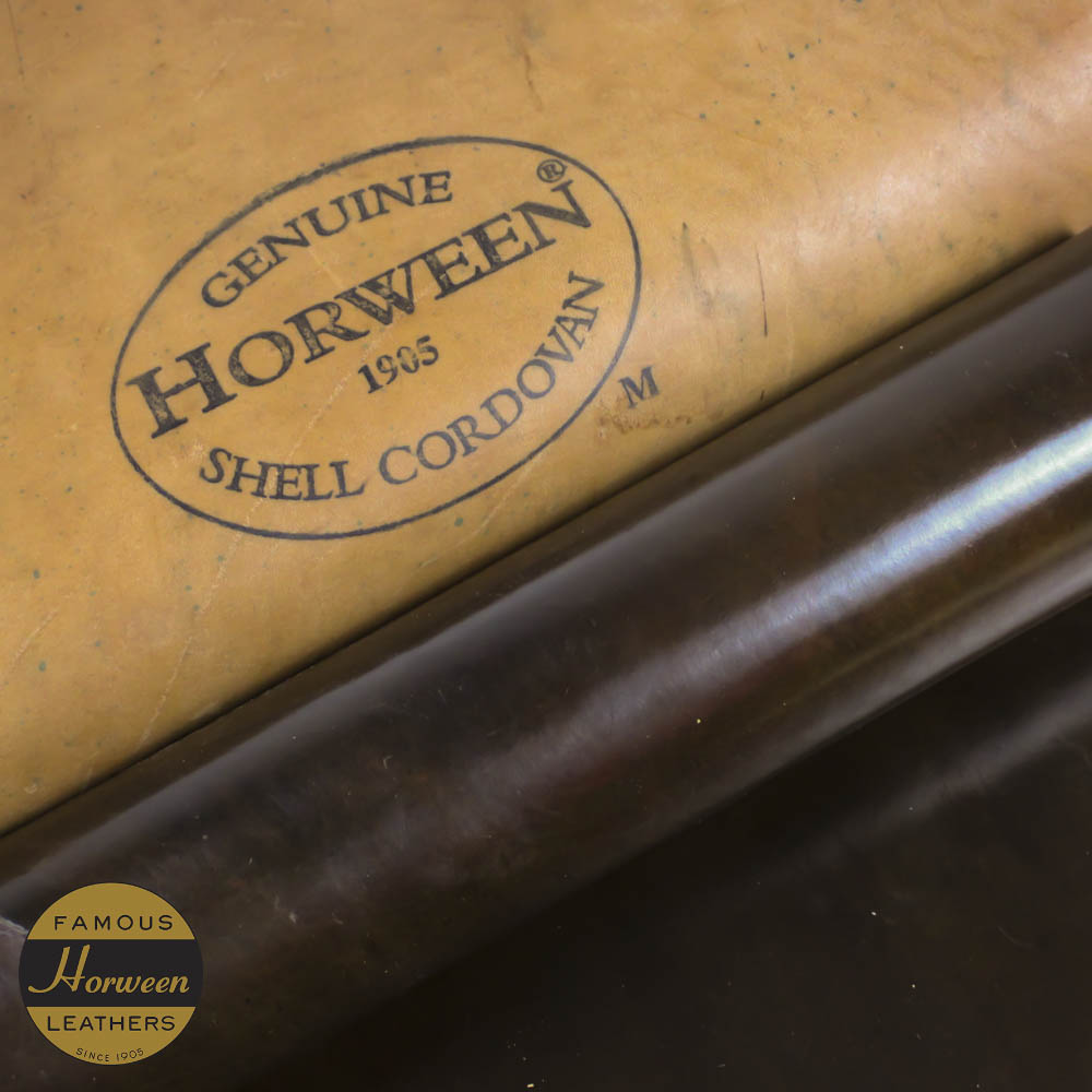 Horween Genuine Shell Cordovan, Dark Cognac, M, 1.7 - 1.9 sq ft, 1.2 ...