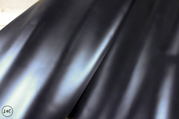 Matte Black Leather Whole Hide, 1.8 - 2.0 mm, 20 sq ft